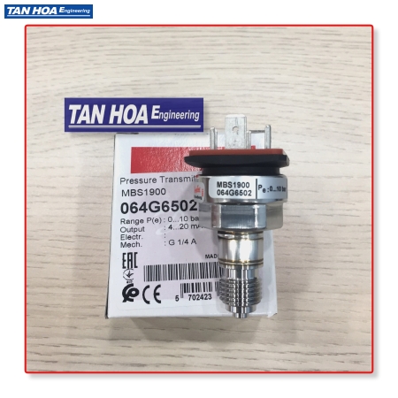Cảm biến áp suất Danfoss MBS1900 0-10bar, 4-20mA, G1/4 + phụ tùng 064G6502